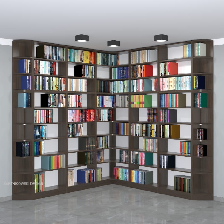 Regał - biblioteka LIBRA-NR1 263h x 235 x 235 cm