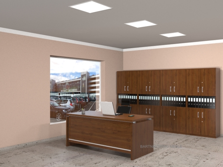 zestaw mebli do gabinetu - biurko LEO i szafy ELF-SW