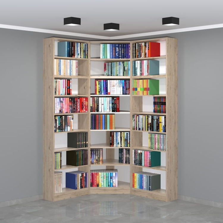 Regał - biblioteka LIBRA-NR23 236h x 140 x 140 cm