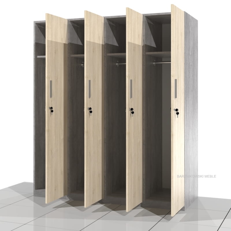 Szafa socjalna bhp SGG-LONG-04 183h x 160 x 60 cm