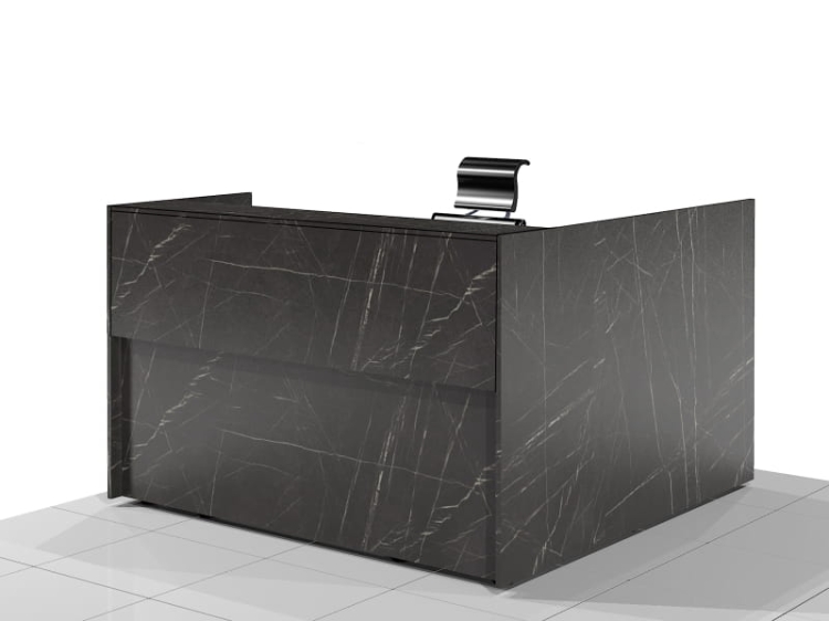 Biurko recepcyjne narożne ELF-LUX-XAN (wersja lewa).