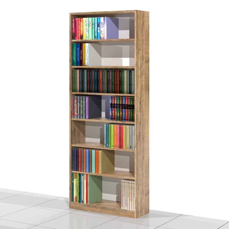 Regał na książki RKVA-01 200h x 80 x 25 cm (kolor: DREWNO RETRO D4040)