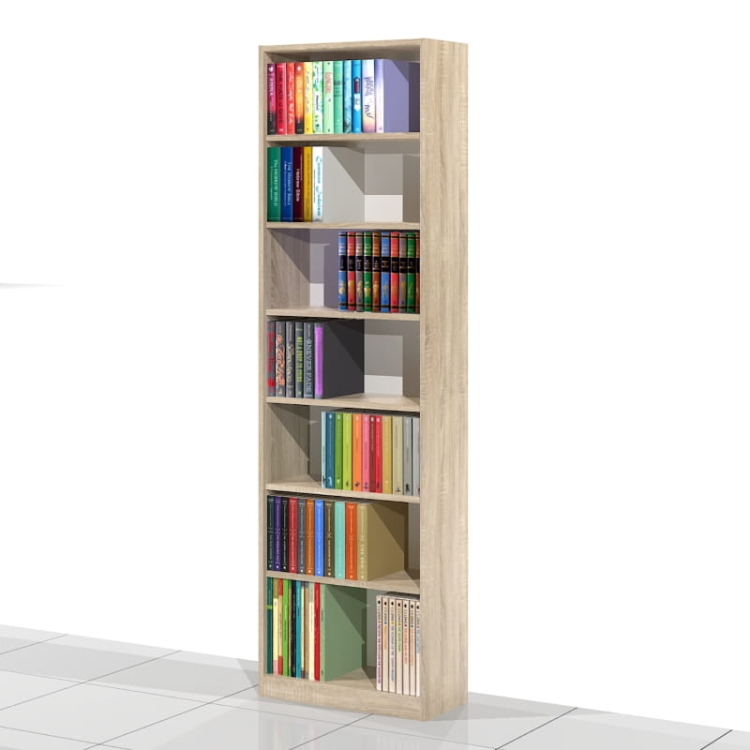 Regał na książki RKVA-02 200h x 60 x 25 cm (kolor: DĄB SONOMA D3025)