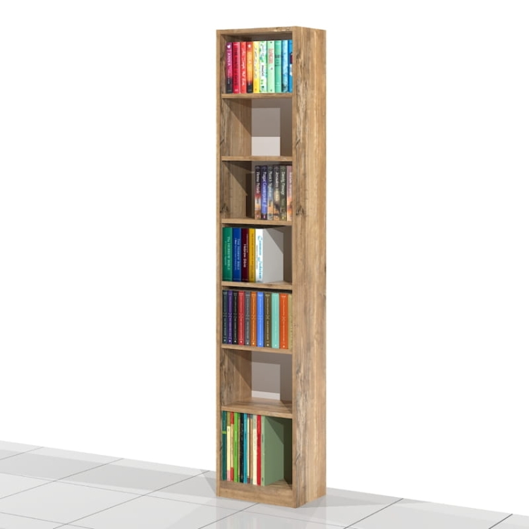 Regał na książki RKVA-03 200h x 40 x 25 cm (kolor: DREWNO RETRO D4040)