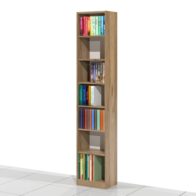 Regał na książki RKVA-03 200h x 40 x 25 cm (kolor: DĄB PRADAWNY D1035)