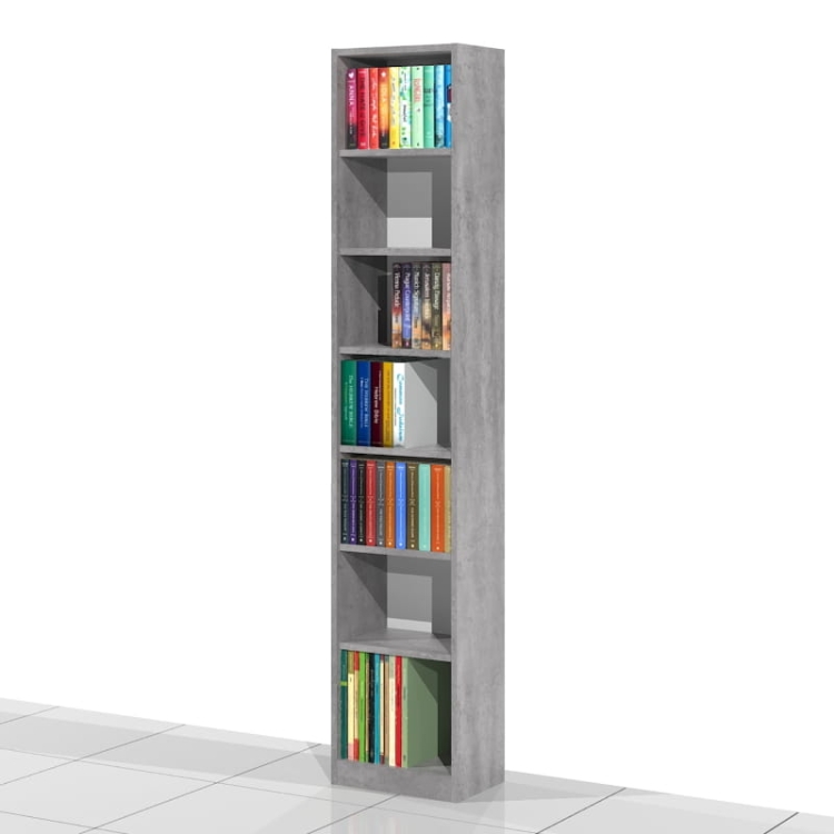 Regał na książki RKVA-03 200h x 40 x 25 cm (kolor: BETON JASNY D3274)