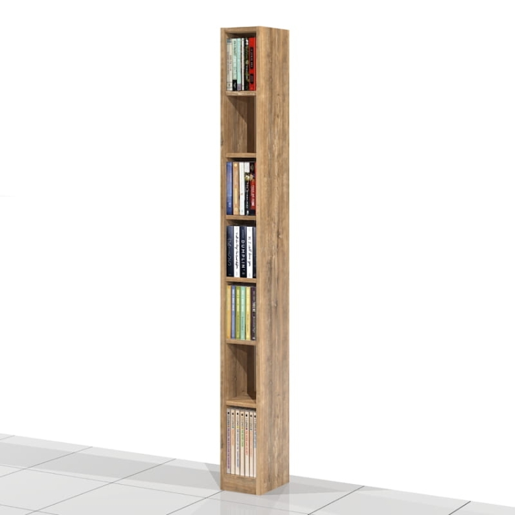 Regał na książki RKVA-04 200h x 20 x 25 cm (kolor: DREWNO RETRO D4040)