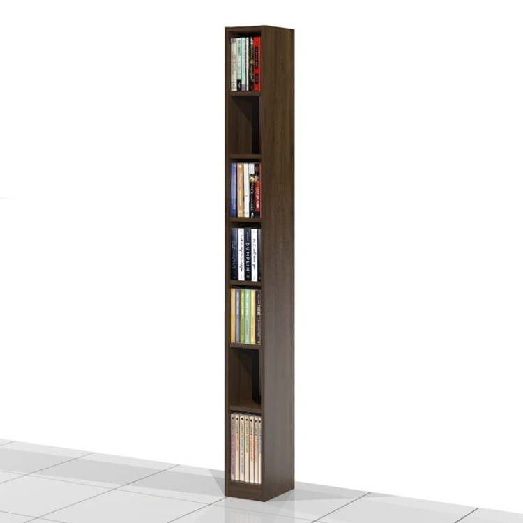 Regał na książki RKVA-04 200h x 20 x 25 cm (kolor: DĄB PALERMO CIEMNY D2610)