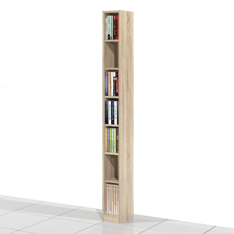 Regał na książki RKVA-04 200h x 20 x 25 cm (kolor: DĄB SONOMA D3025)