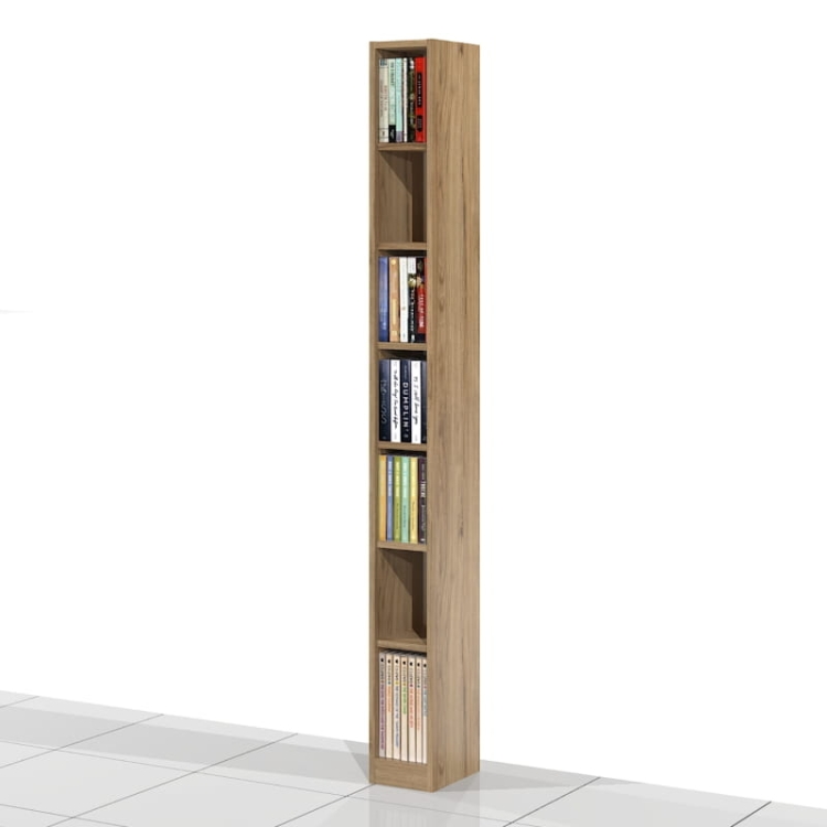 Regał na książki RKVA-04 200h x 20 x 25 cm (kolor: DĄB PRADAWNY D1035)