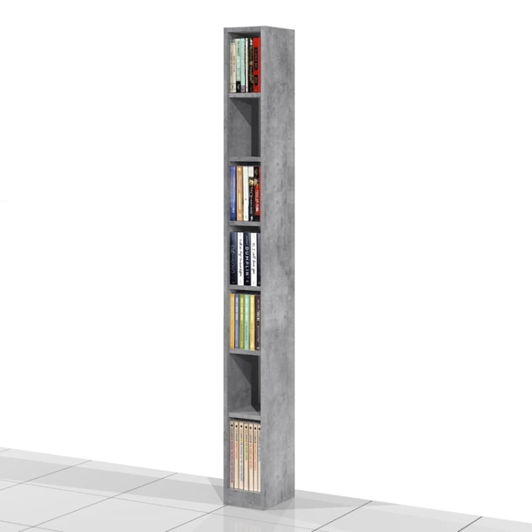 Regał na książki RKVA-04 200h x 20 x 25 cm (kolor: BETON MILENIUM D1038)