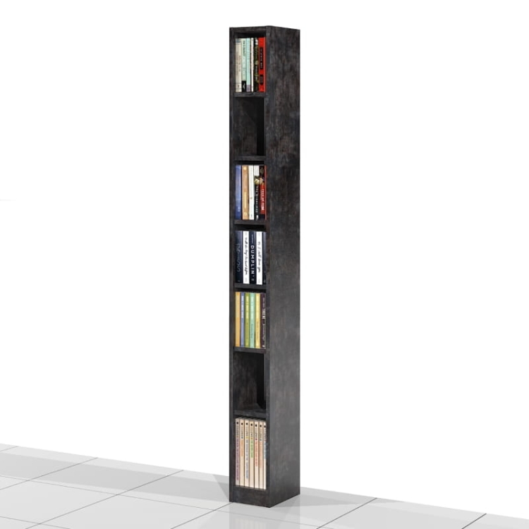 Regał na książki RKVA-04 200h x 20 x 25 cm (kolor: BETON CIEMNY D3265)