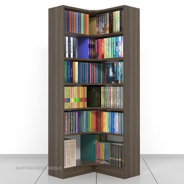 Regał na książki RKEX narożny 180h x 70 x 70 x 25 cm.