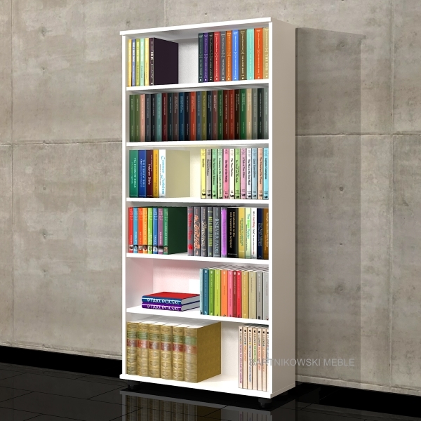 Regał na książki RKNA-01 171h x 80 x 27 cm (biały alaska)
