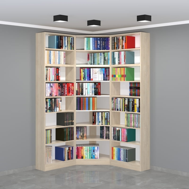 Regał - biblioteka LIBRA-NR23 236h x 140 x 140 cm