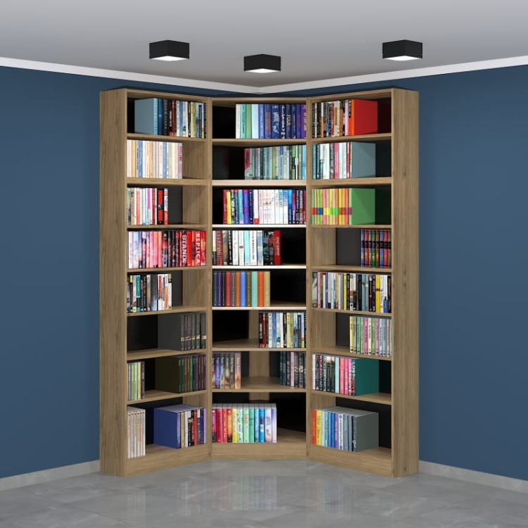 Regał - biblioteka LIBRA-NR23 236h x 140 x 140 cm