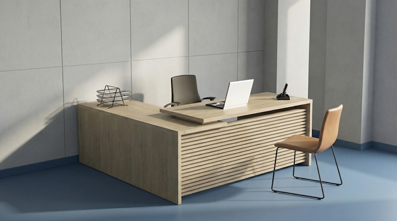 Biurka gabinetowe narożne DRAGON-NS-LUX