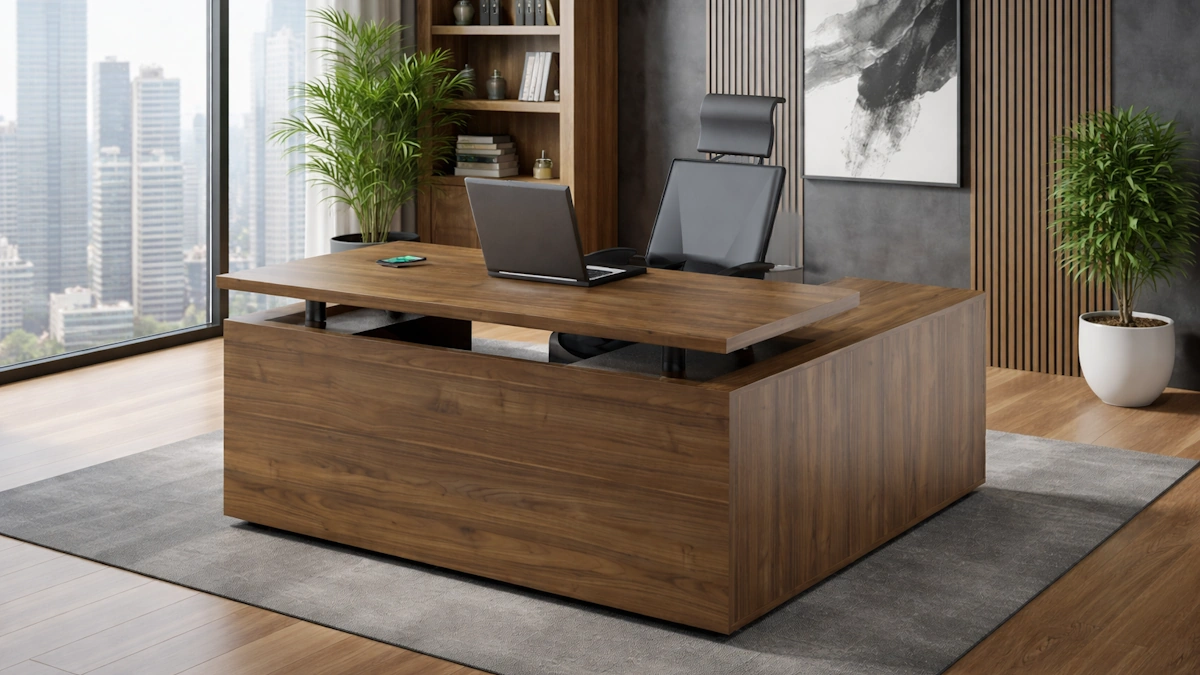 Biurko biurowe ELF-LUX – Elegancja podparta solidnością